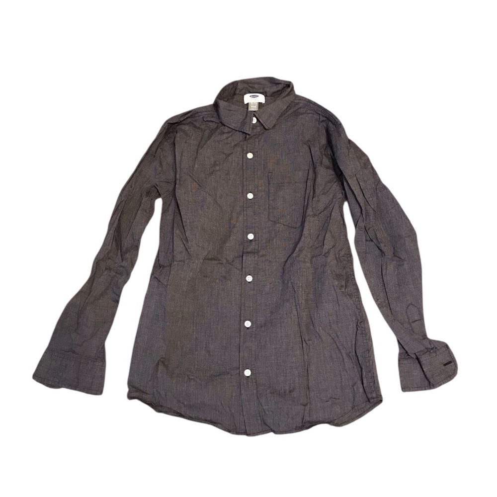 Old Navy Boy’s Charcoal Button-Down Shirt, Size XL (14-16)
